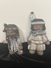 Native American Kids Ceramic Figures Cute Kawaii boy girl kids picture