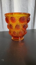Rare Fenton Amberina Vessel of Gems High Relief Raspberry Orange Red Vase picture