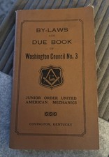 1926 Junior Order Of United American Mechanics Membership Book Covington KY picture