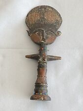 African Tribal Fertility Female Wood Hand Carved Beaded earring & necklace picture