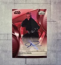 2025 Topps Star Wars Smugglers /5 Red DARTH MAUL AUTO Chrome Black Ray Park picture