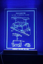 Disneyland PeopleMover patent drawing prop sign by Bob Gurr Color Changing picture