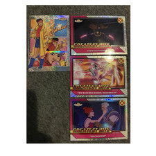 2023 Topps Finest Marvel X-Men Lot of 4 Cards Greatest Hits Jubilee Gambit picture