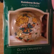 VINTAGE 1985 Hallmark Keepsake Rainbow Brite and Friends Glass Ornament  picture