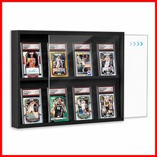 Emfogo Card Display Case, Trading Card Display Clear View, Wooden Graded Sports picture