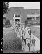 Dunklin County Missouri 1942 School Children Leaving School Brice Park School picture
