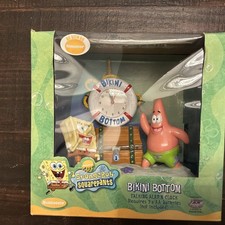 VTG SpongeBob SquarePants Nickelodeon Bikini Bottom Alarm Clock NIB BOX DAMAGED picture