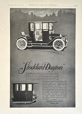 1911 Ad (10  X 13 3/4 inches) Dayton Motor Car Co Stoddard Dayton 30 Coupe picture