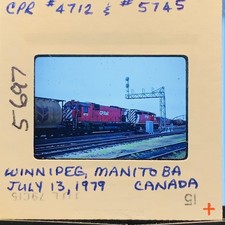 Original 1979 CP Rail Train Locomotive #4712 Winnipeg Manitoba Canada 35mm Slide picture