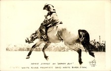 White River SD Rodeo Homer Stands Orphan Boy Rosebud Real Photo Postcard bhn picture