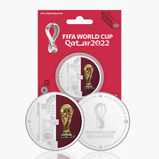 Collectable FIFA World Cup Qatar 2022 Football Championship Colour Silver Coin picture
