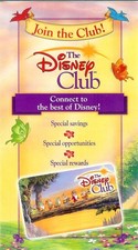 Vintage The Disney Club, 2001 Join the Club Four-Panel Fold-Out Brochure picture
