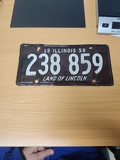 Vintage 1959 Illinois License Plate 238 859 picture