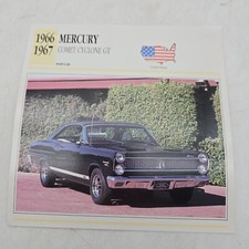 1966 1967 Mercury Comet Cyclone GT Sport Classic Cars Collectors Club Card  VTG picture