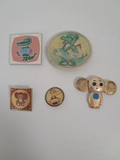 Cheburashka Badges Soviet Cartoon Badge Vintage Pin Pinback Collectible USSR picture