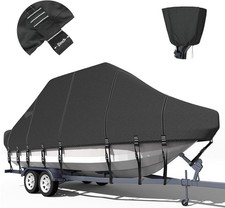 1200D T-Top Boat Cover 19'-21' with 2-in-1 Motor Cover & Storage Bag 5-Layer picture