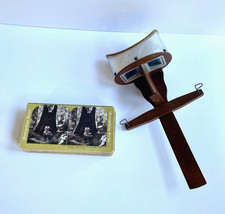 Antique Keystone Monarch Stereoscope Viewer Stereograph Stereoview Cards Vintage picture