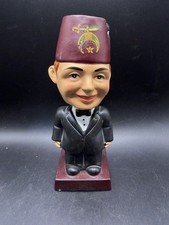 Vintage Masonic Shriner Fez Bobblehead Paper Mache Japan 7 Inch picture