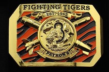 PATRON -8 Fighting Tigers VP-8 Crew Belt Buckle Polished Gold Tone picture