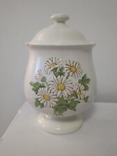Sculptured Daisy Large Canister & Lid by Metlox - Poppytrail - Vernon picture