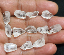 Excellent A+ Crystal Quartz Raw 12 Pcs Lot Size 14-15 MM Rough Gemstone Jewelry picture