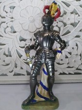 Vintage Ugo Zaccagnini Ceramic Knight Figure Italian Soldier Armor Sculpture 24