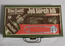 Vintage Bernzomatic Propane Jet Torch Kit Metal Case No Spark Lighter JT-25 picture