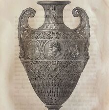 Tiffany Co Bryant Vase 1876 Worlds Fair Centennial Expo Victorian Woodcut DWAA3A picture