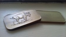 Buffalo Bison Antiqued Bronze Ingot USA National Mammal picture