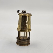 Small Vintage Brass Miner's Safety Lamp Collectable Mining Memorabilia picture