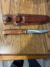Vintage Sharp DF-40 Custom Crafted Fixed Blade Knife Japan w/ Leather Sheath picture