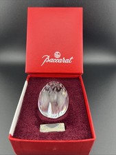 Authentic Baccarat Lead Crystal “Strawberry Cut” Egg w/Stand Original Box picture