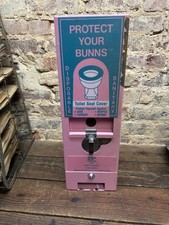 Vintage 1980's toilet seat cover vending machine rare gas station sign  picture