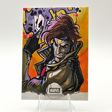 2026 Topps Marvel Chrome Gambit 1/1 Sketch GET ATOM Adam Harris Original Art picture