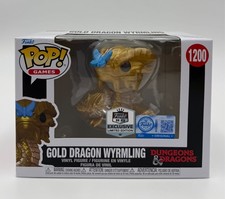 FUNKO POP DUNGEONS & DRAGONS GOLD DRAGON WYRMLING #1200 HQ EXCLUSIVE+PROTECTOR picture