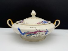 Vintage Castleton Venetian Phoenix Footed Round Lidded Vegetable Bowl Guilt USA picture