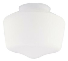 3-1/4-Inch Handblown White Schoolhouse Glass Shade picture