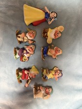 Vintage Schmid Disney Snow White & Seven Dwarfs Complete 8 Pc Figurine Set  picture