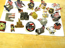 Lot of 21 9/11 AMERICAN HEROES LAPEL PINS FDNY NYPD EMS 911 Fire Rescue Police picture