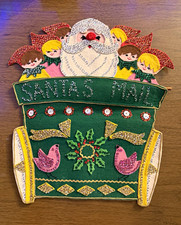 Vintage Bucilla Santa's Mail Christmas Wall Hanging Banner Please see photos picture