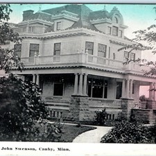 c1910s Canby, MN John Swenson House Residence Foursquare Mansion Postcard Minn picture