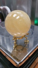 Lemon Calcite Sphere 435g Crystal Stunning Imported Pakistan UV REACTIVE picture