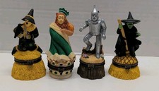 1999 Enesco Wizard Of Oz Hinged Trinket Boxes Set of 4 READ picture