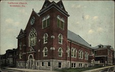 Scottsdale Pennsylvania PA Lutheran Church 1900s-20s Vintage Postcard picture