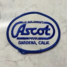 Vintage J.C. Agajanian Ascot Park Gardena Calif Embroidered Oval Rare Patch picture