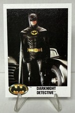 1989 Topps Batman DARK KNIGHT DETECTIVE #2 Michael Keaton Burton Trading Card picture