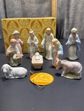 VTG 1983 Lefton Christopher Collection 9-Piece Nativity Set Excellent Christmas picture