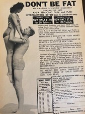 Healh Aids Kal-X Reducing Gum, Full Page Vintage Print Ad picture