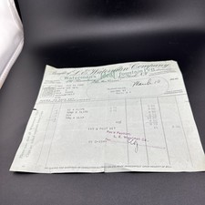 1922 L E Waterman Co. Fountain Pen New York 💥ORGINAL Receipt 📦 picture