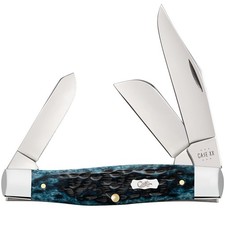 CASE XX KNIVES LARGE STOCKMAN - POCKET WORN® MEDITERRANEAN BLUE BONE PS JIG 6375 picture